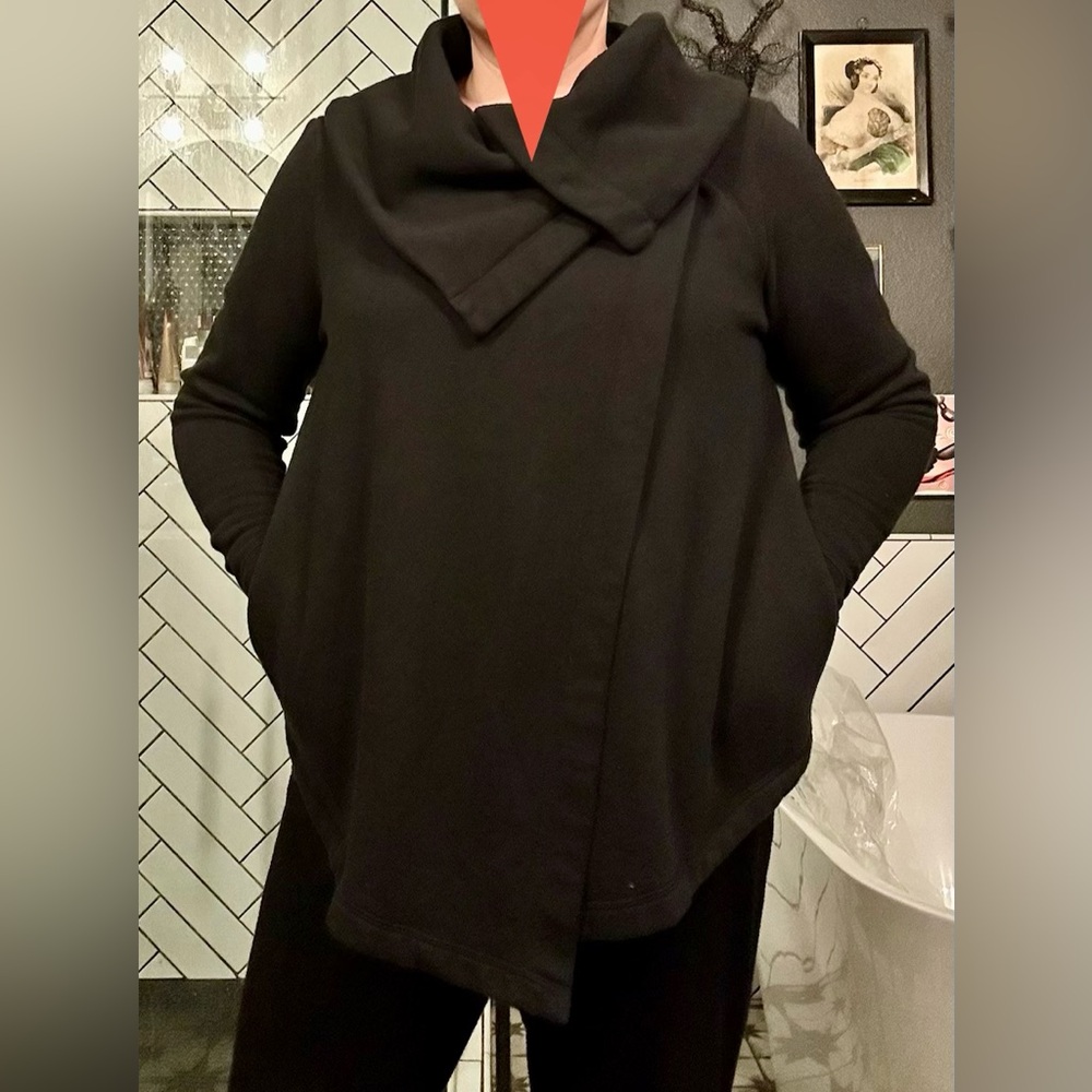 ZELLA women’s jacket sweatshirt asymmetrical black 1x
